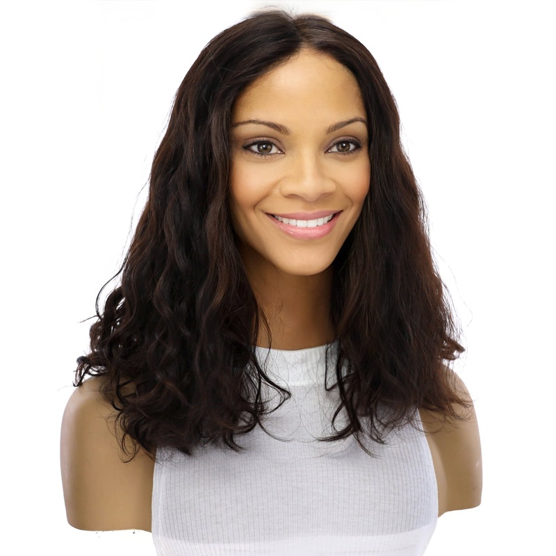 16″ Secret Lace Top Wig #2 Neutral Dark Brown Wavy