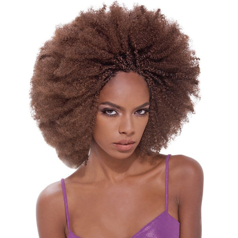 Janet Collection Human Hair Bulk AFRO KINKY 18 Inch 1B