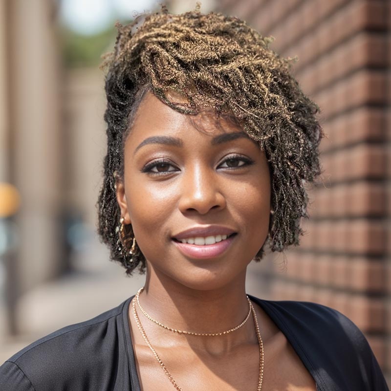 QVR Brown Color Afro kinky Bulk Hair Extensions For Braiding Dreadlock Human Hair RBrown 3 Packs (Full Head) 10”