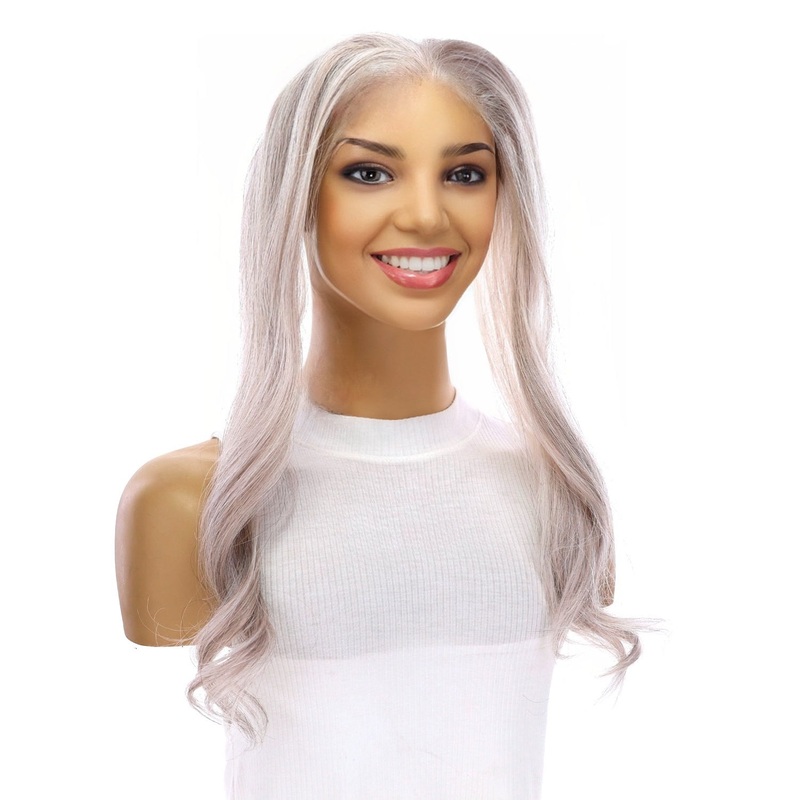 16″ Hairline Topper #Snow Grey 3 cm