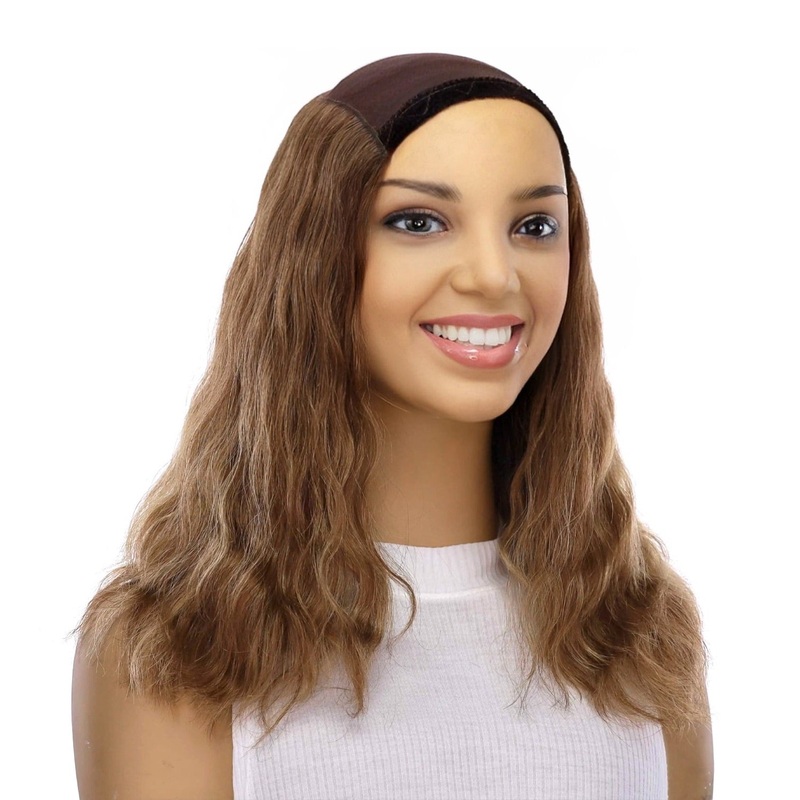 16″ HatFall Wig Light Brown Babylight Wavy Open Wefted