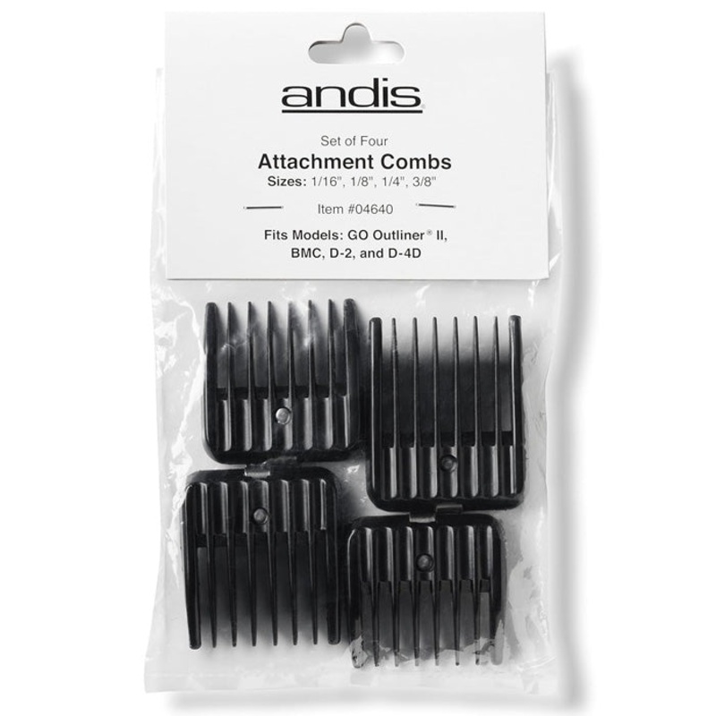 Andis Set 4 Snap On Clipper Attachment Combs COMBS