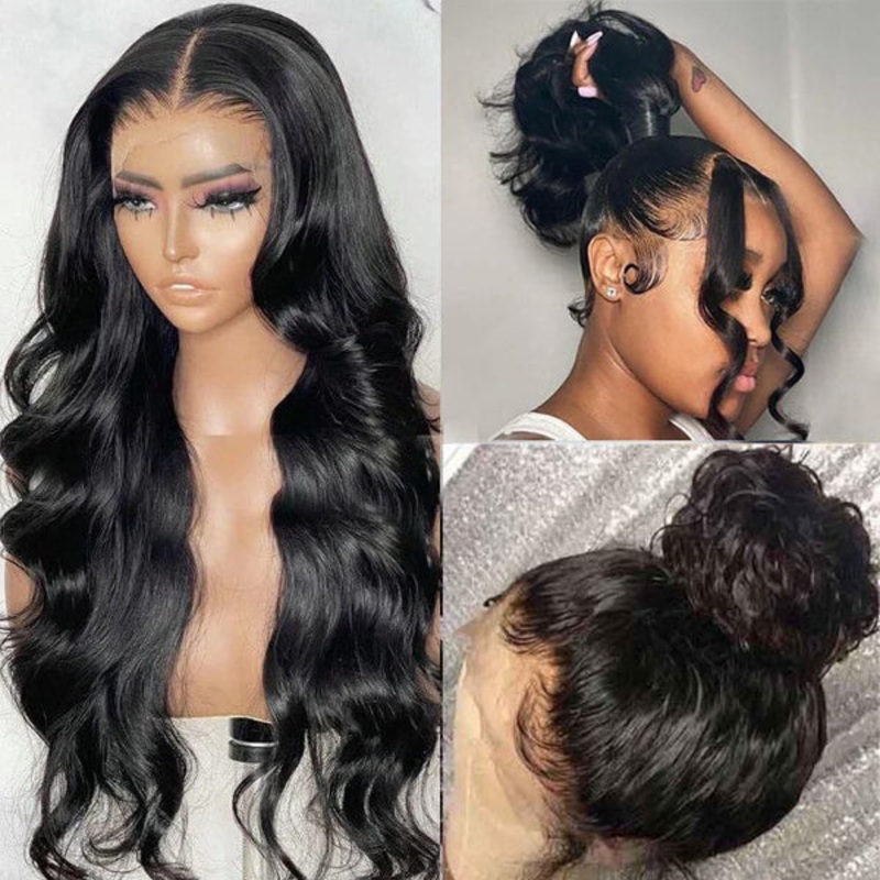 Exclusive Sale | Luvme Hair Full Lace Classy Natural Black Body Wave / Straight Free Parting Half Up Half Down Wig Body Wave (Drawstring Cap) 12 No