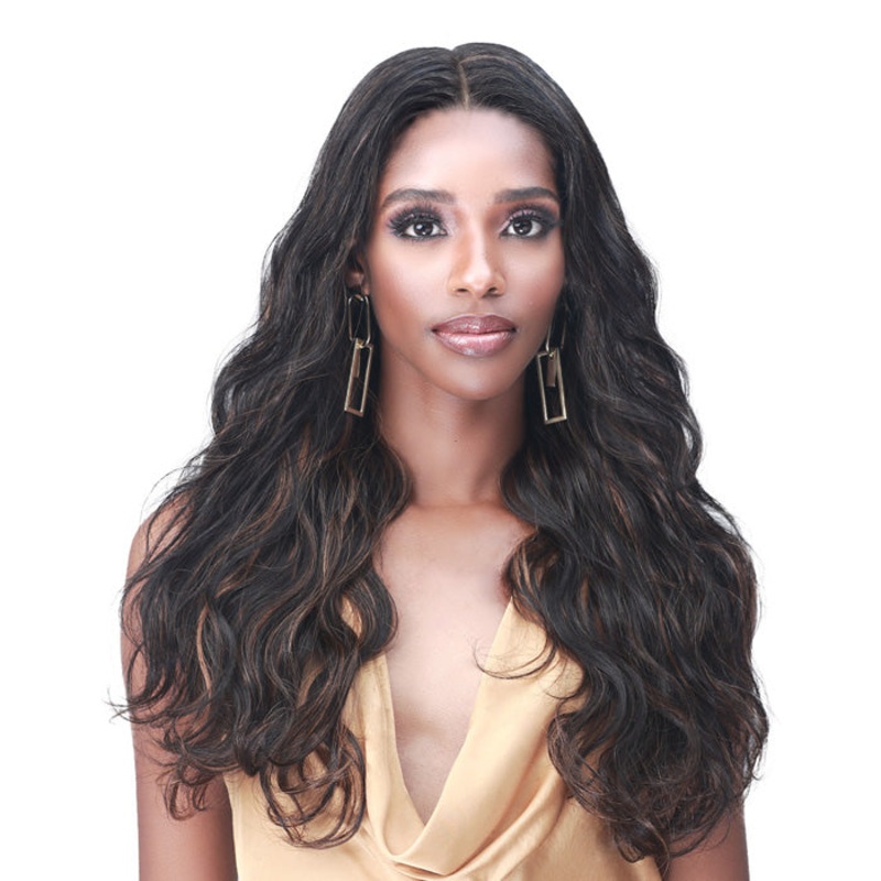 Bobbi Boss 100% Premium Remy Hair 13X4 HD Lace Wig – MHLF921 NATURAL WAVE 24 P1B/27