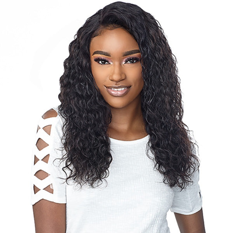 Sensationnel Unprocessed Virgin Human Hair 10A 360 Swiss Lace Wig DEEP CURLY 22 NATURAL