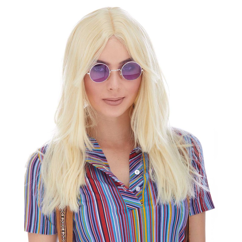 Unisex Hippie | Costume Wig by Characters 12-Brown