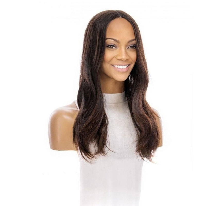 20″ Divine Luxe Lace Top Topper #2 Neutral Dark Brown Zig Zag Lace Front