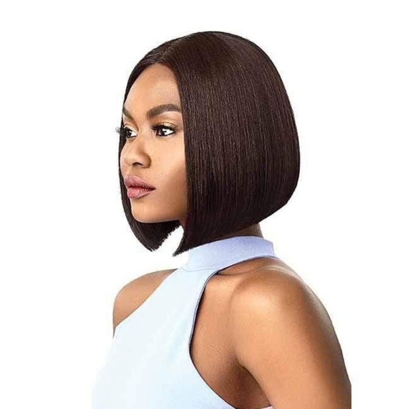 Outre Blunt Cut Swiss Synthetic Lace I-Parting Lace Front Wig – AMA 4