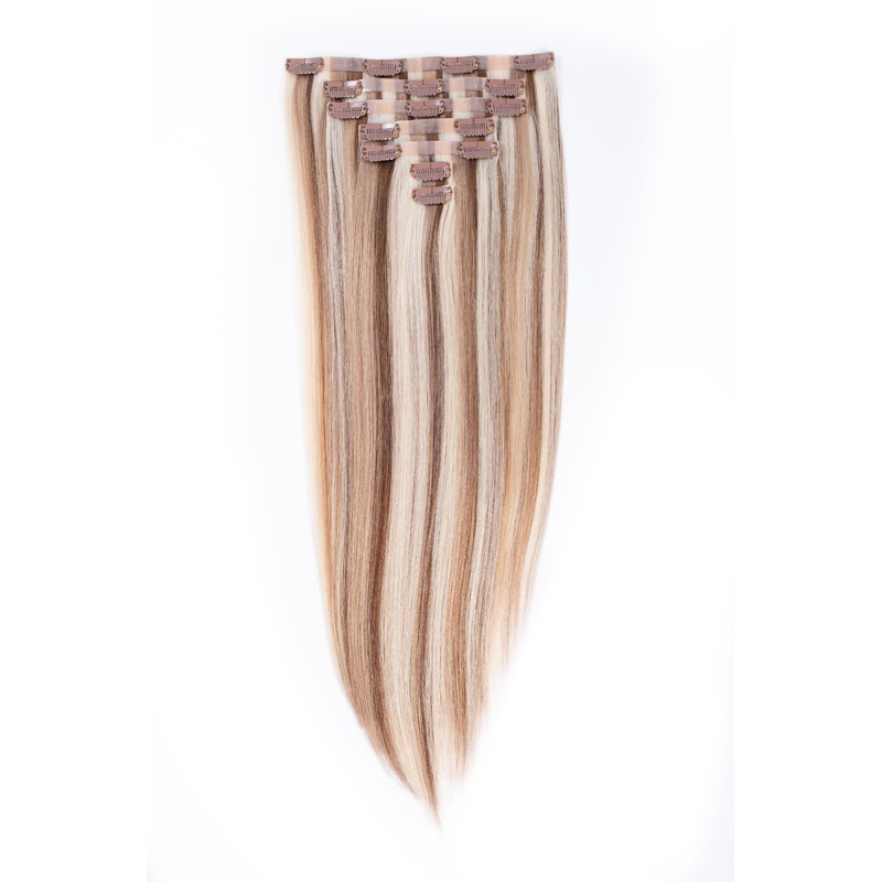 Invisible Clip Ins Blonde Blend 18″