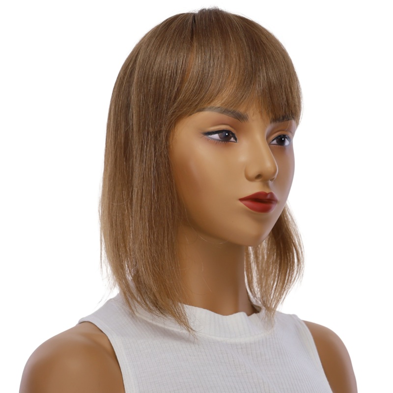 12″ Fringe Topper #12 Warm Light Brown 5 x 2.25
