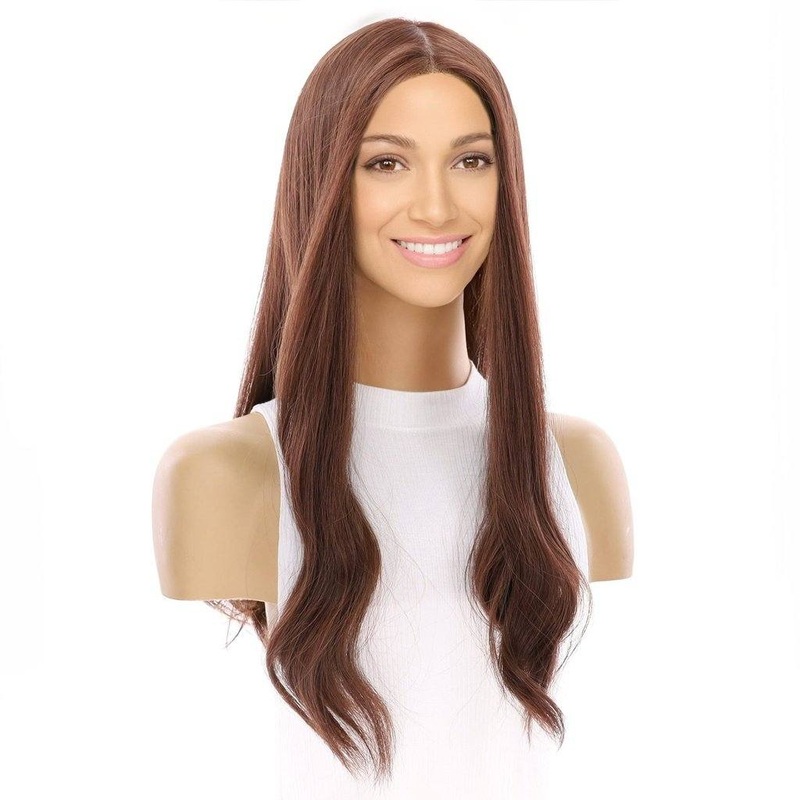 22″ Princess Silk Top Wig Auburn Zig Zag Lace Front