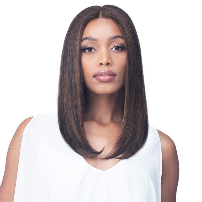 Bobbi Boss 100% Human Hair HD Deep Part Lace Wig – MHLF588-STRAIGHT 16″ 1B