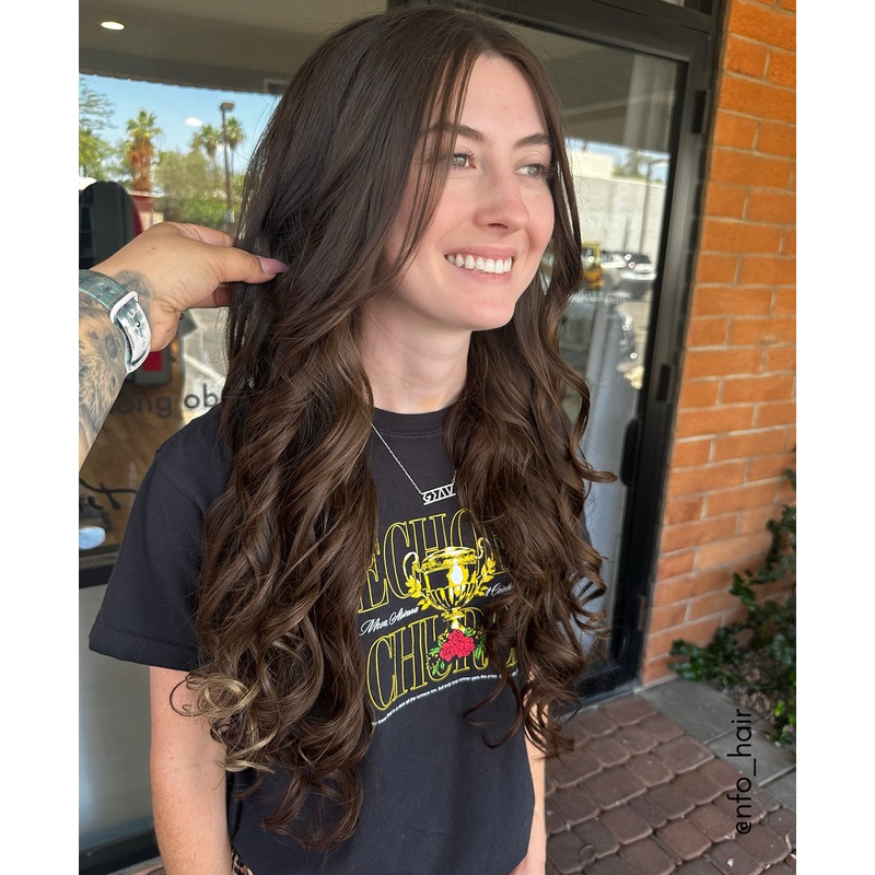 clip-in volumizer medium brown. 14″ 1 x Extra-large weft