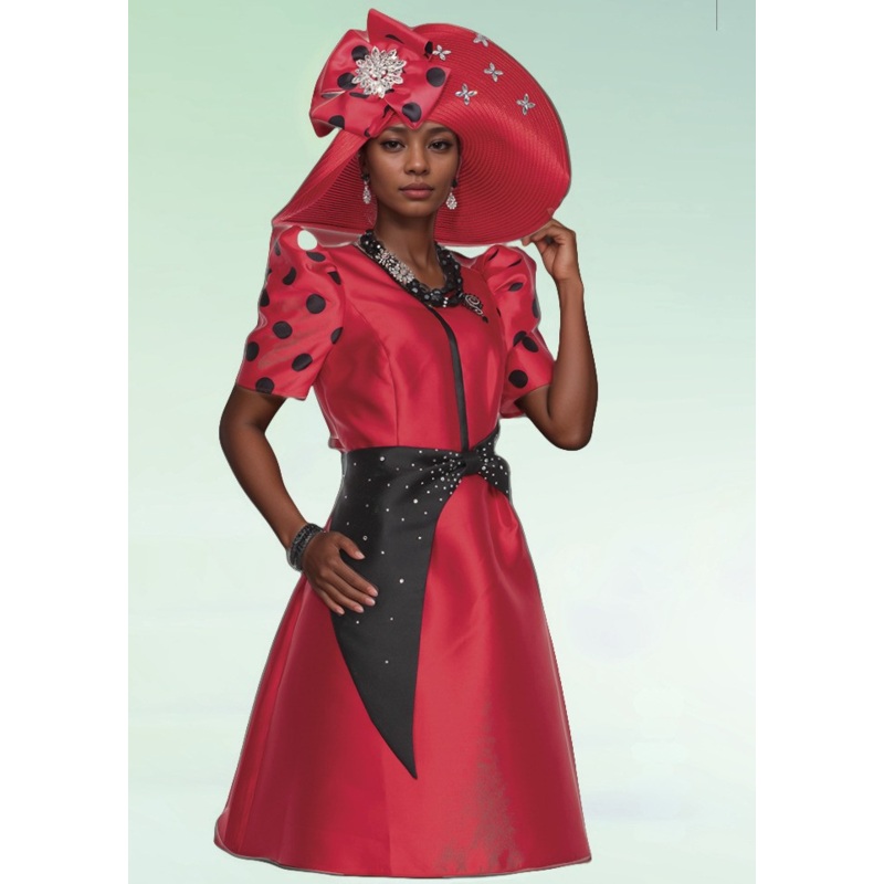 Dotted Details Hat Red OS