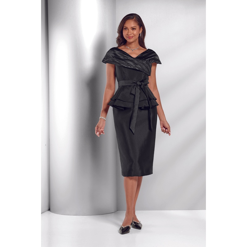Relevance of Elegance Peplum Dress by EY Boutique BLACK 10