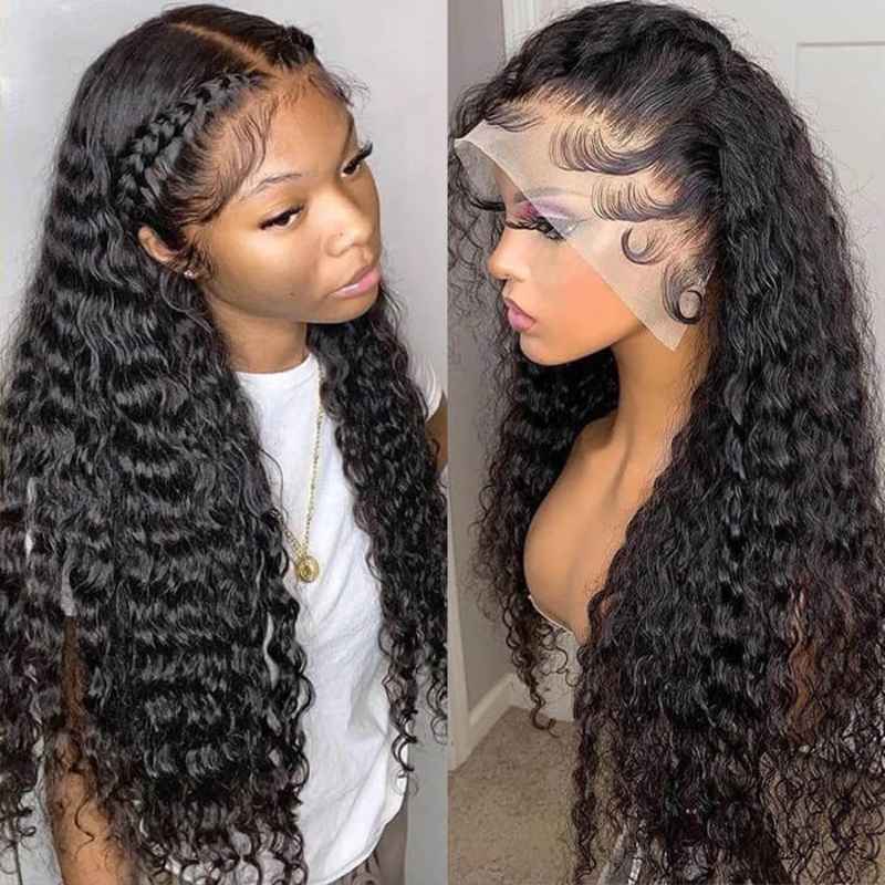 Skinlike HD Lace Brazilian Deep Wave Wigs Glueless 13×6 Full Frontal Lace Wigs 100% Real Human Hair Wigs For Black Women 14 13×4 Lace 150%