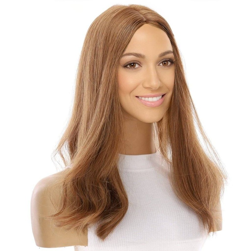 18″ Emerald Silk Top Topper Strawberry Blonde 5 x 6″