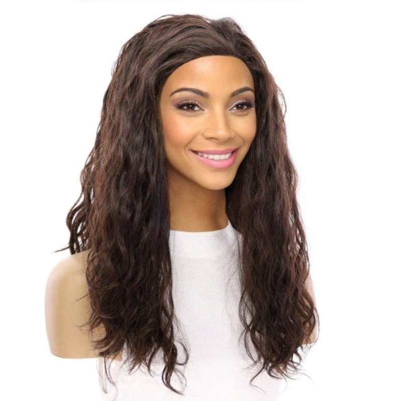 20″ 3/4 Bandfall Wig Dark Brown Wavy