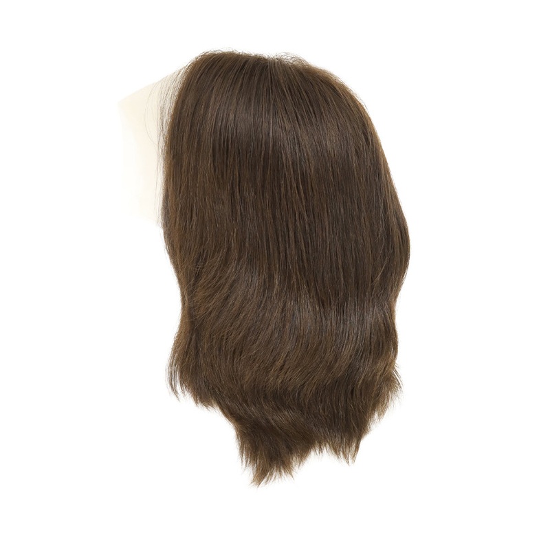 Chestnut Brown Sheitel with French Lace and Silk Top 12″