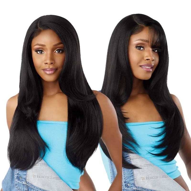 Sensationnel Butta HD Lace Front Wig – 90’s Bangs Unit 912 1 JET BLACK