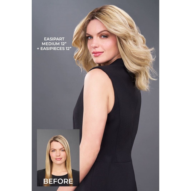 EasiPart Medium 12″ Human Hair Topper by Jon Renau | Easihair 12FS8 Shaded Praline