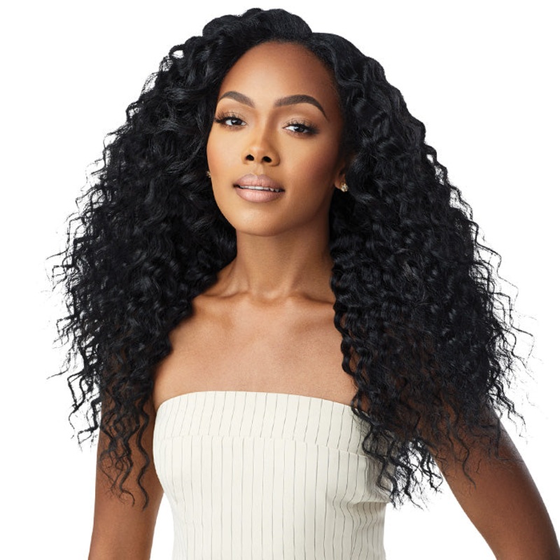 Outre Human Hair Blend Big Beautiful Hair Clip In 9CS – PERUVIAN WAVE 18″ 2T1B/30