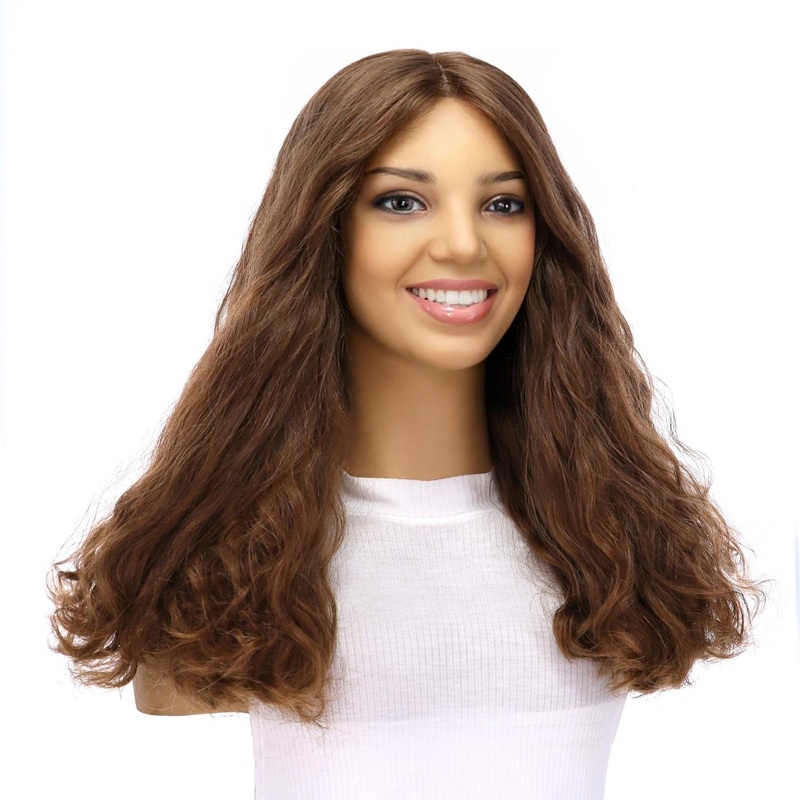 20″ Luxe Silk Top Wig #10 Neutral Light Brown Wavy Zig Zag Lace Front