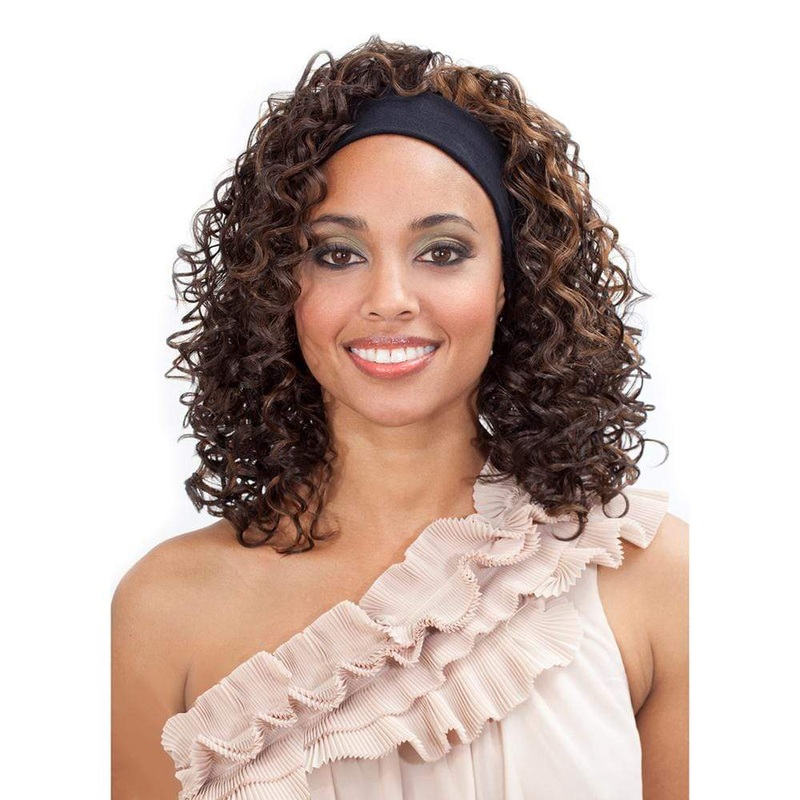 Bobbi Boss Synthetic Headband Wig – M905C Badu Curl 1 JET BLACK