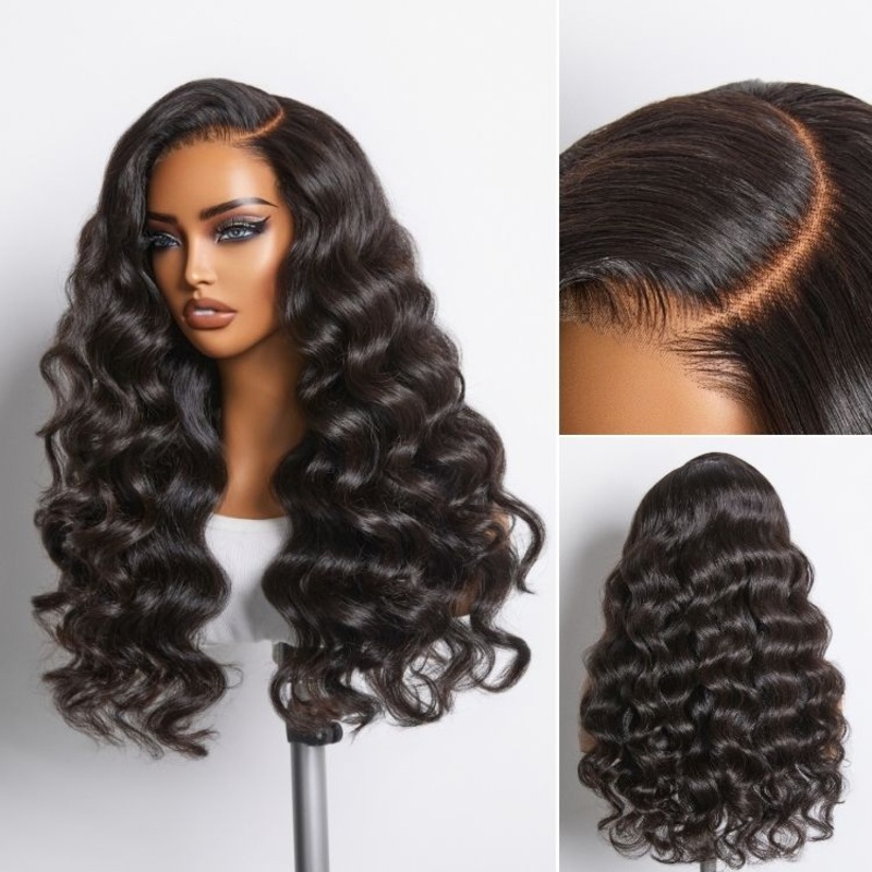 Luvme All-Day Comfort Wig 180% Density Bouncy Wand Curly 7×6 Closure HD Glueless Wig Pre-Cut Lace 14