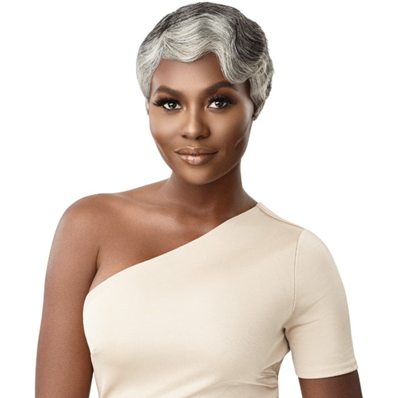 Outre 100% Human Hair Full Cap Wig Gray Glamour – HH-MARINETTE 34