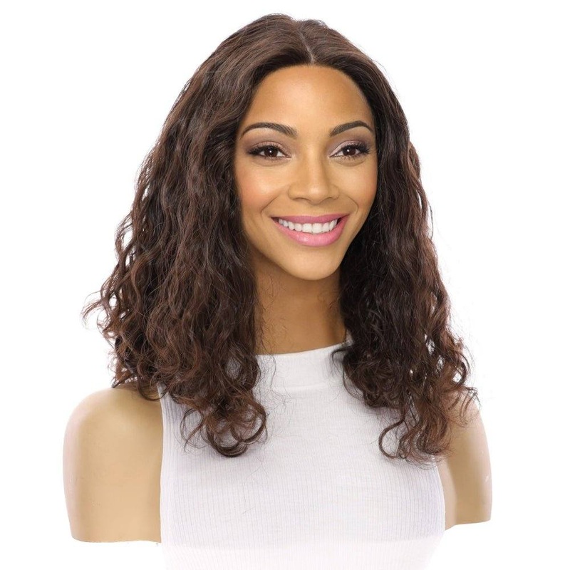 16″ Divine Luxe Lace Top Wig #4 Dark Brown Wavy Zig Zag Lace Front