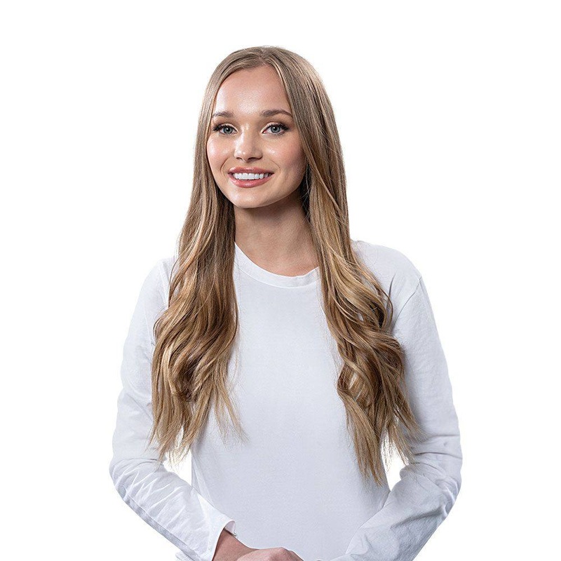 24″ U-Shape Topper Ash Blonde