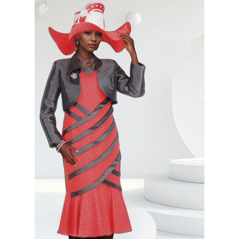 Flattering Lines Flounce Hat Red/Black OS