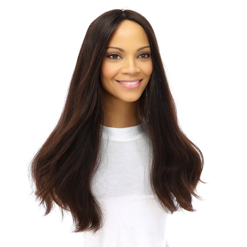 20″ Onyx Silk Top Topper #4 Dark Brown