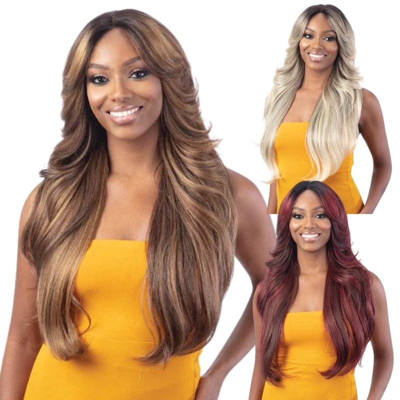 FreeTress Equal Curtain Bang HD Lace Wig – Bombshell 1 JET BLACK