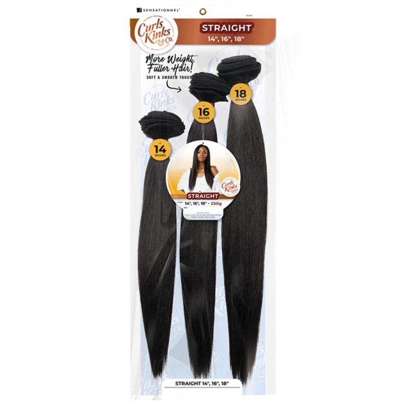 Sensationnel Curls Kinks Weaves Multi – STRAIGHT 14″16″18 / 18″20″22″ 14/16/18 1