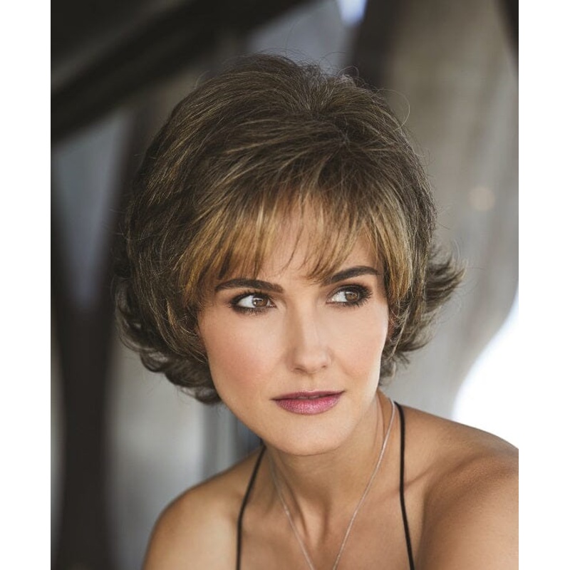 Sierra Short Layered Wig by Rene of Paris Auburn Sugar
