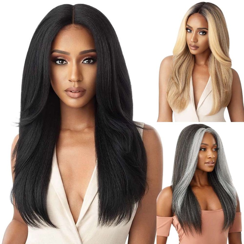 Outre Soft & Natural Synthetic Lace Front Wig – Neesha 203 1 JET BLACK