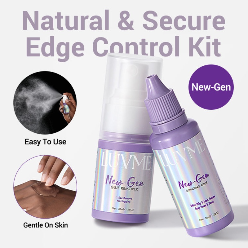 US Only – LUVME Upgraded 2.0 Lace Wig Glue & Remover Kit, Secure Hold & Easy Removal 1 Set