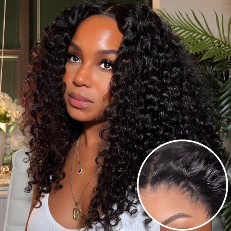 Exclusive Sale | PreMax 2.0 Wigs | Nature Max Deep Wave Ear-to-ear Glueless 13×6 Frontal HD Lace Long Curly Wig 12 Plucked & Bleached, Pre Cut Lace