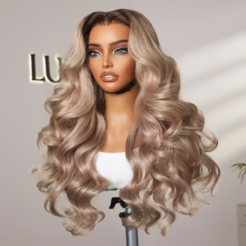 Weekly Special | Ash Blonde Loose Body Wave 5×5 Closure Lace Glueless Wig Breathable Cap 12 No