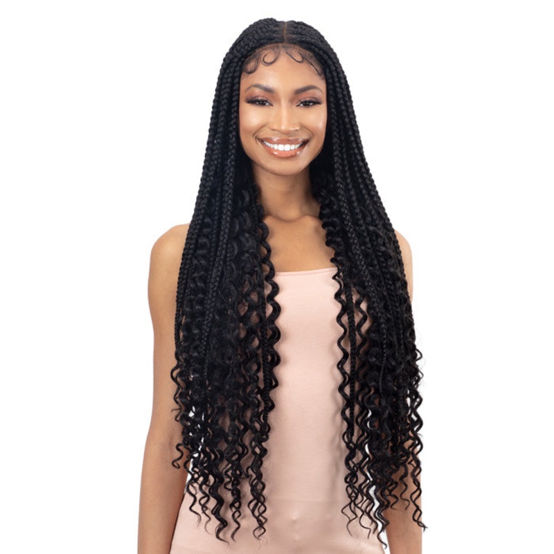 Freetress Equal Braided Freedom Part HD Lace Front Wig – KNOTLESS BOHO BOX 1