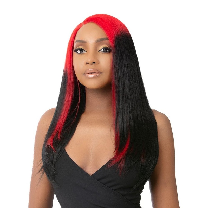 Nutique BFF Collection Synthetic HD Lace Front Wig – Garnet 1 JET BLACK