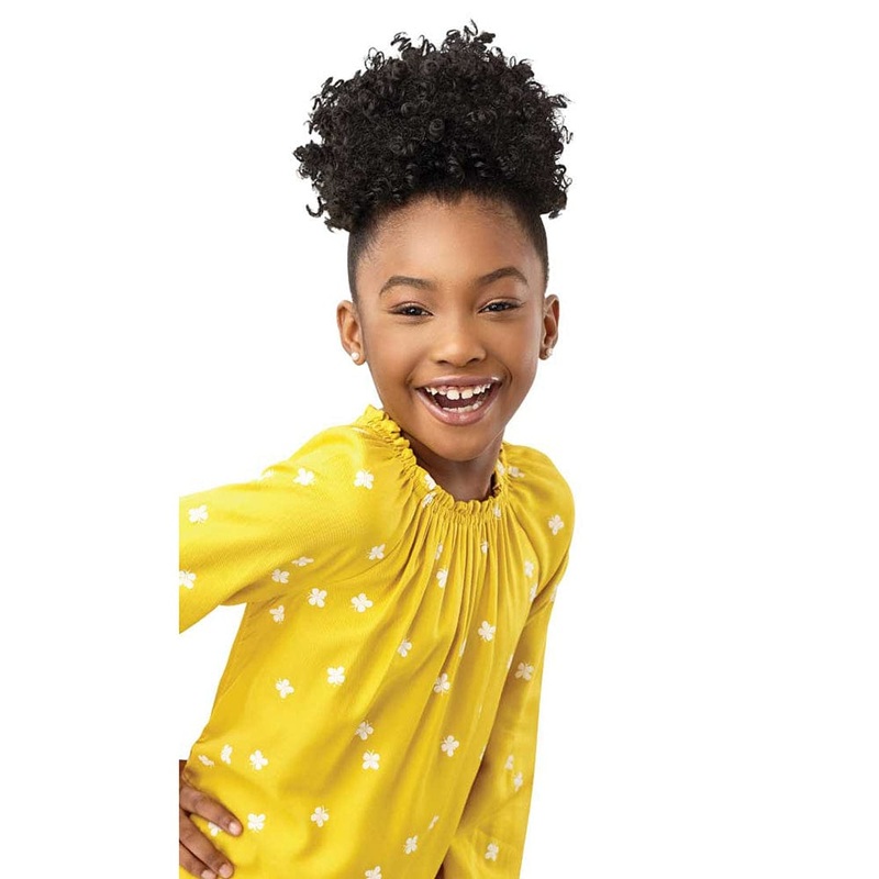 Outre Lil Looks Drawstring Ponytail – Coily Puff 1 JET BLACK