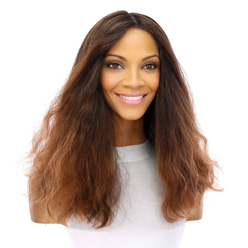 19″ Nicole Silk Top Wig Dark Brown Ombre Wavy Zig Zag Lace Front