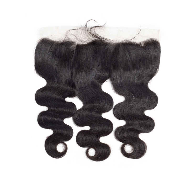 CurlyMe Body Wave Human Hair 13×4 Lace Frontal Natural Black 13×4 Frontal 8