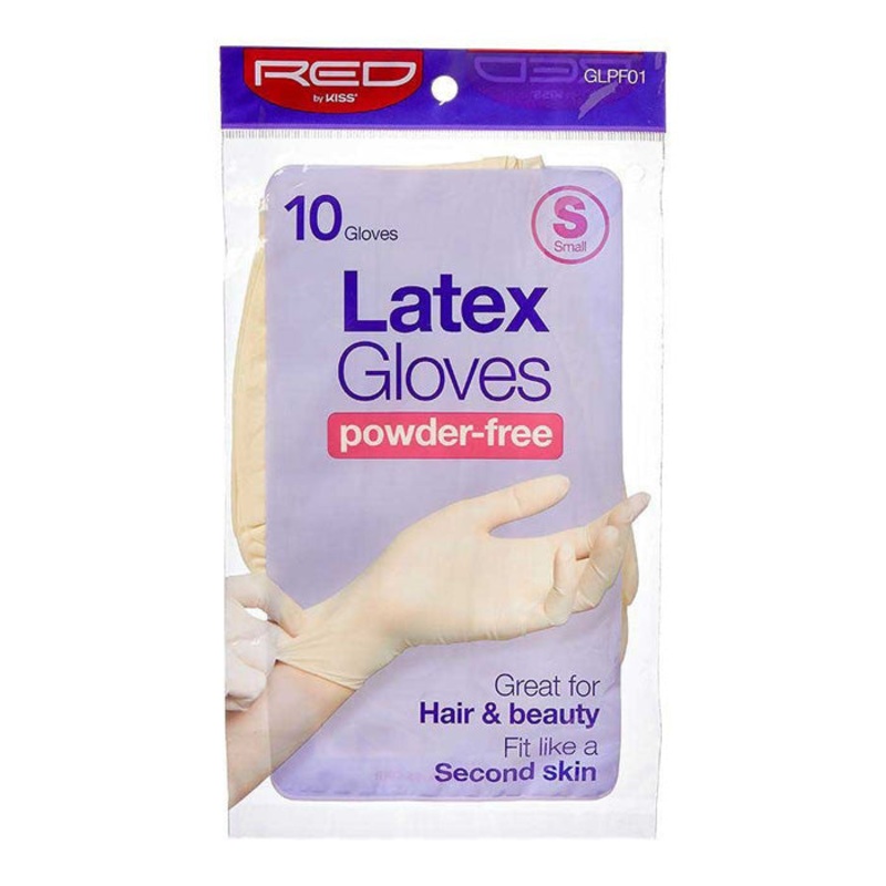 RED BY KISS POWDER-FREE LATEX GLOVES 10CT GLPF04