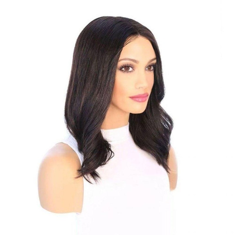 16″ Divine Lace Top Wig Soft Black Zig Zag Lace Front