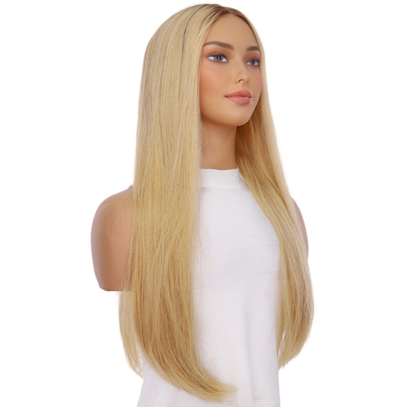 26″ Divine Lace Top Wig Golden Blonde Zig Zag Lace Front