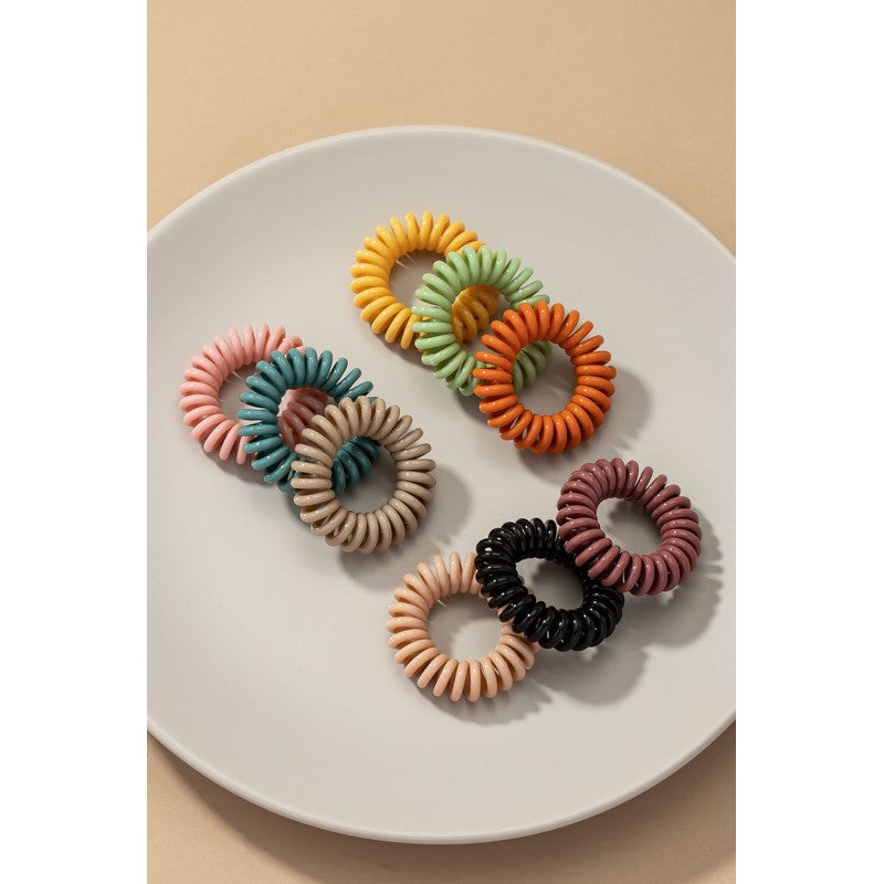 3-Piece Set Coil Hair Ties A one size